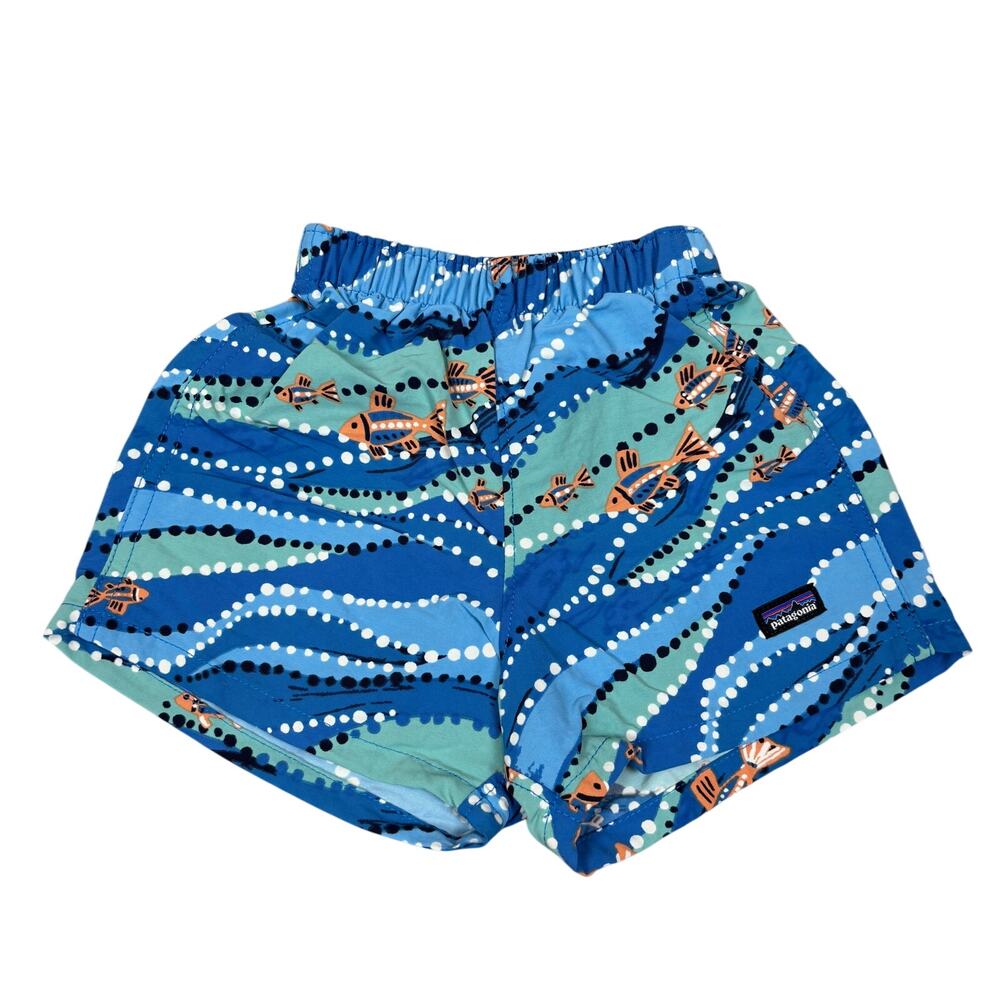 Patagonia Baby Baggies Bell Bay Port Blue Shorts Baby 3-6M